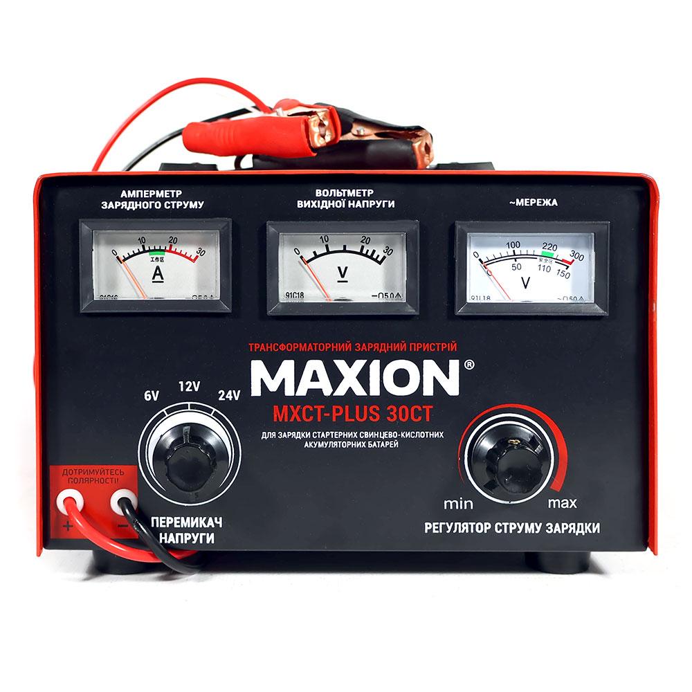 Трансформаторний зарядний пристрій MAXION MXCT PLUS-30CT (6, 12, 24V; 30A)