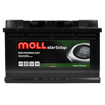 Автомобільний акумулятор MOLL EFB  70Ah 700A R+ (L3)