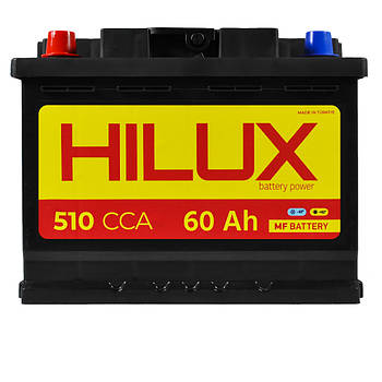 Автомобільний акумулятор HILUX Black  60Ah 510A L+ (L2)