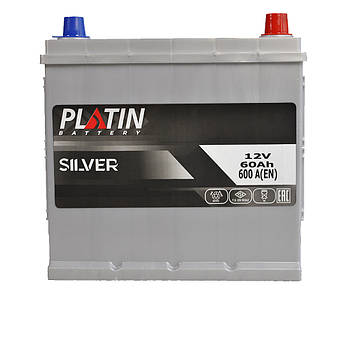 Автомобільний акумулятор PLATIN Silver Asia SMF 60Ah 600A R+ 5552348