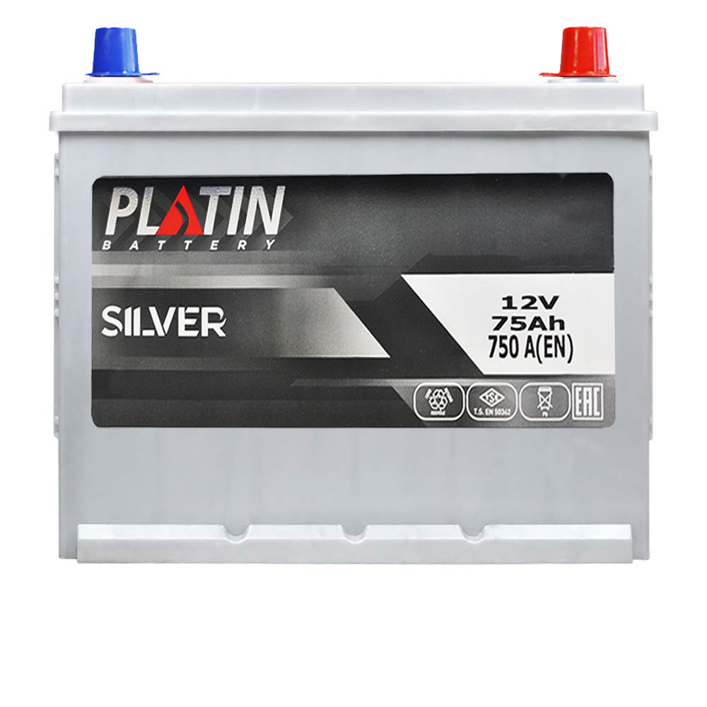 Автомобільний акумулятор PLATIN Silver Asia SMF 75Ah 750A R+ 5752178/5802254