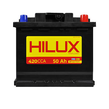 Автомобільний акумулятор HILUX Black  50Ah 420A R+ (L1)