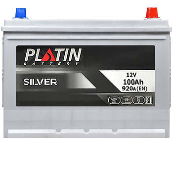 Автомобільний акумулятор PLATIN Silver Asia SMF 100Ah 920A R+ 6002275