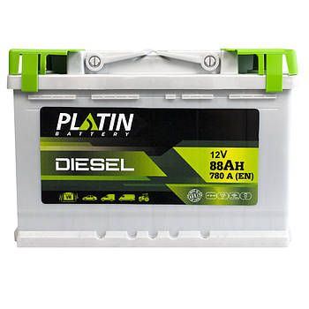 Автомобільний акумулятор PLATIN Silver Diesel MF 88Ah 780A R+ 5852056/5852060/5852059
