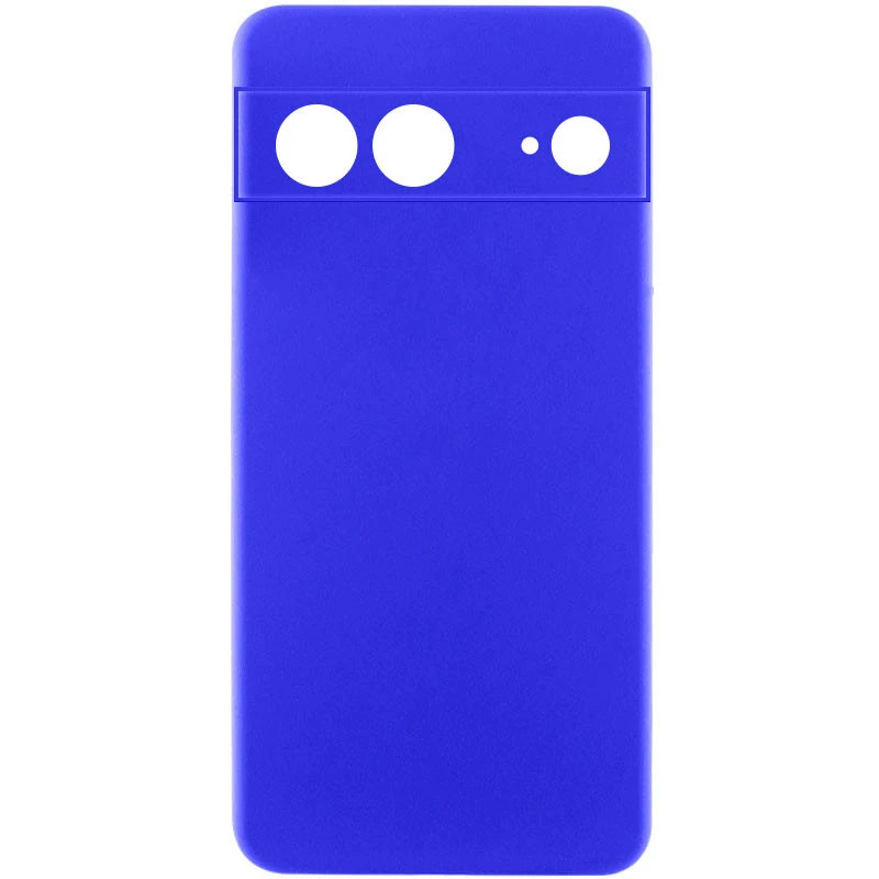 Чохол Silicone Cover Lakshmi Full Camera (AA) для Google Pixel 8 | Мікрофібра Синій / Iris, фото 1