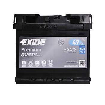 Автомобільний акумулятор EXIDE Premium  (EA472) 47Аh 450Ah R+ h=175