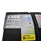 Автомобільний акумулятор EXIDE Premium (EA472) 47Аh 450Ah R+ h=175, фото 4
