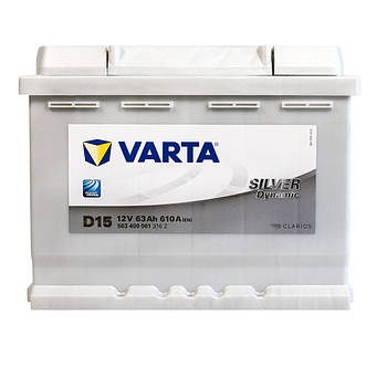 Автомобільний акумулятор VARTA Silver Dynamic 63Ah 610A R+ 533086
