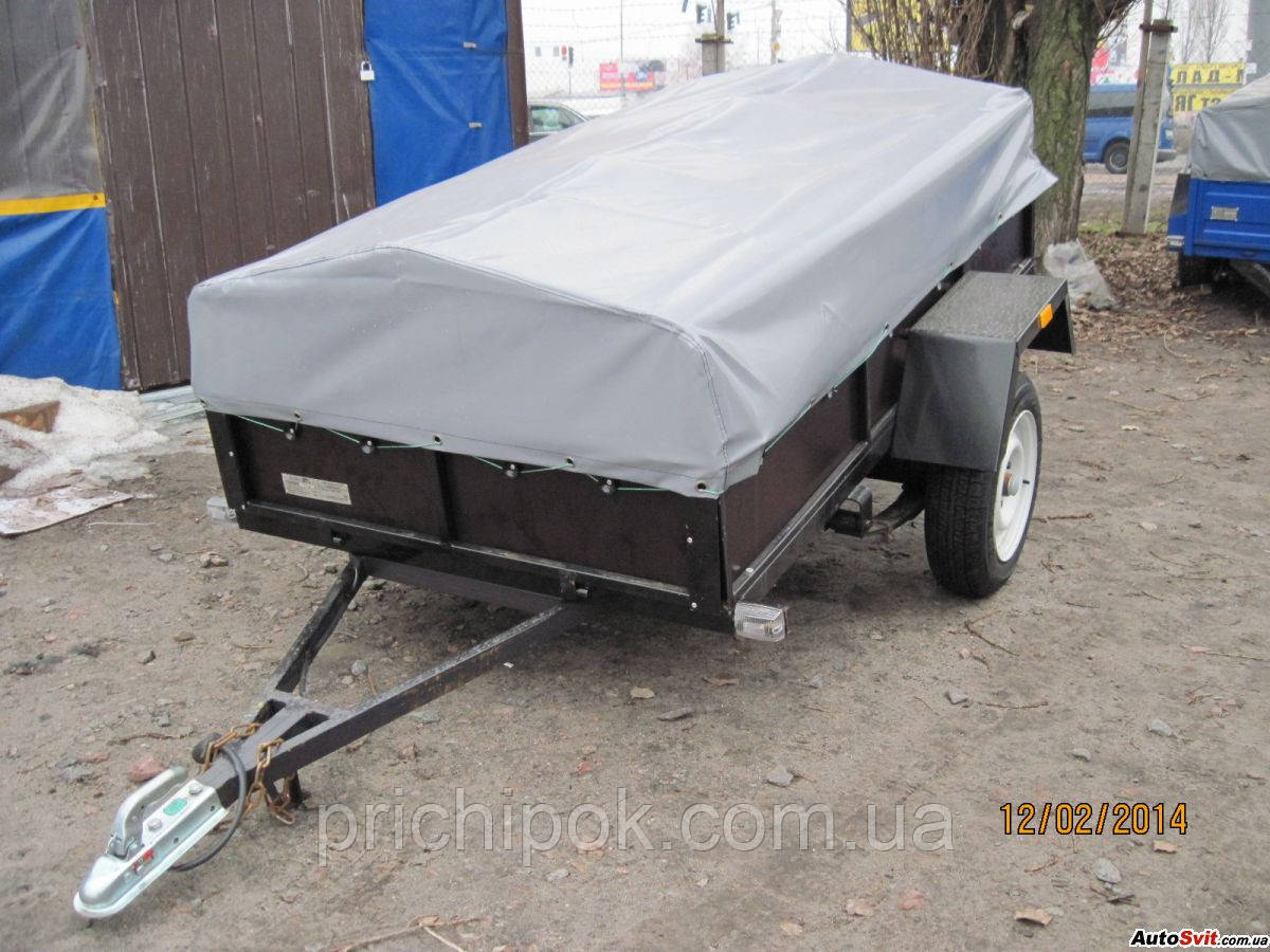 Тент на легковий причіп палич 2,6*1,32 тканина ПВХ, фото 1