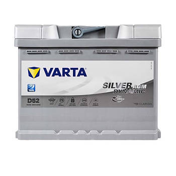 Автомобільний акумулятор VARTA Silver Dynamic AGM (D52) 60Ah 680А R+ (L2)
