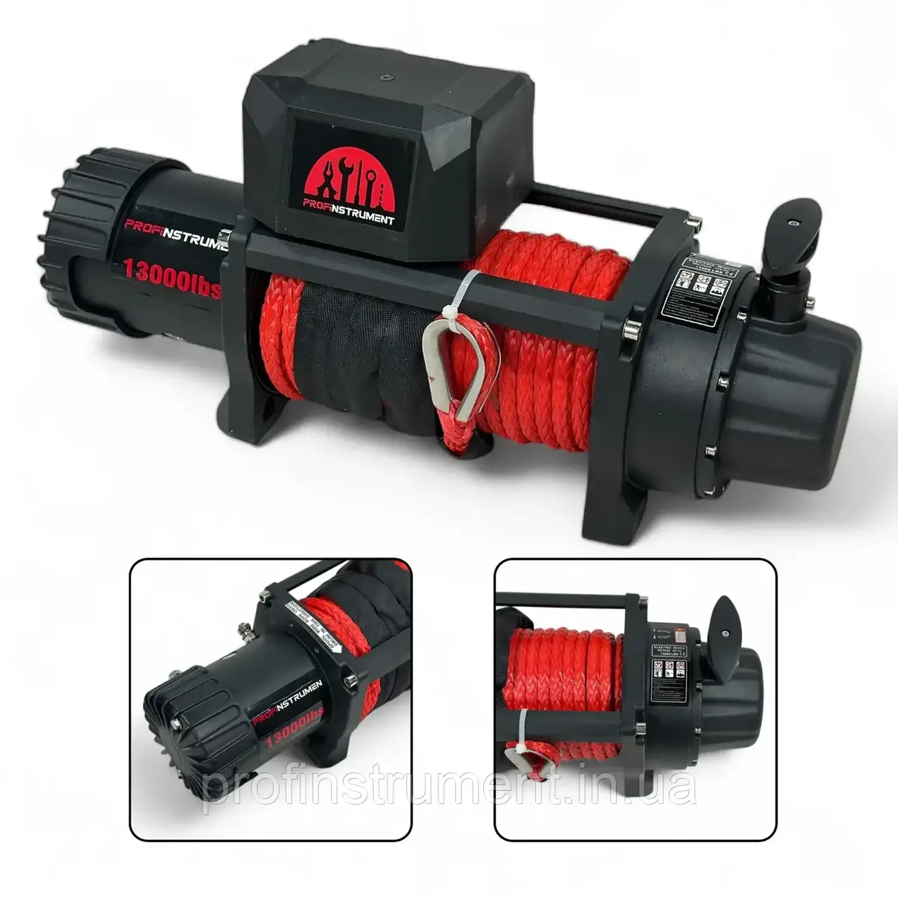 Автолебідка Profinstrument 13000Lbs (6000 кг, 12V) Synthetic