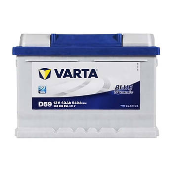 Автомобільний акумулятор VARTA Blue Dynamic 60Ah 540A R+ 533079