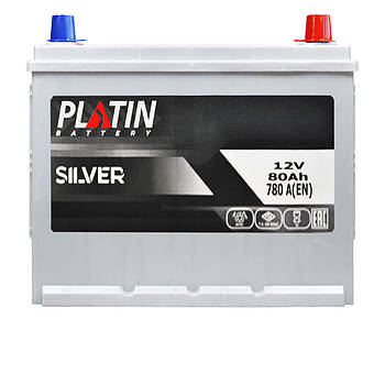 Автомобільний акумулятор PLATIN Silver Asia SMF 80Ah 780A R+ 57521781