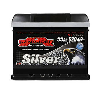 Автомобільний акумулятор SZNAJDER Silver 55Ah 520A R+ 555 87