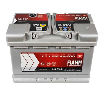 Автомобільний акумулятор FIAMM Titanium Pro 74Аh 680А R+ 7905154