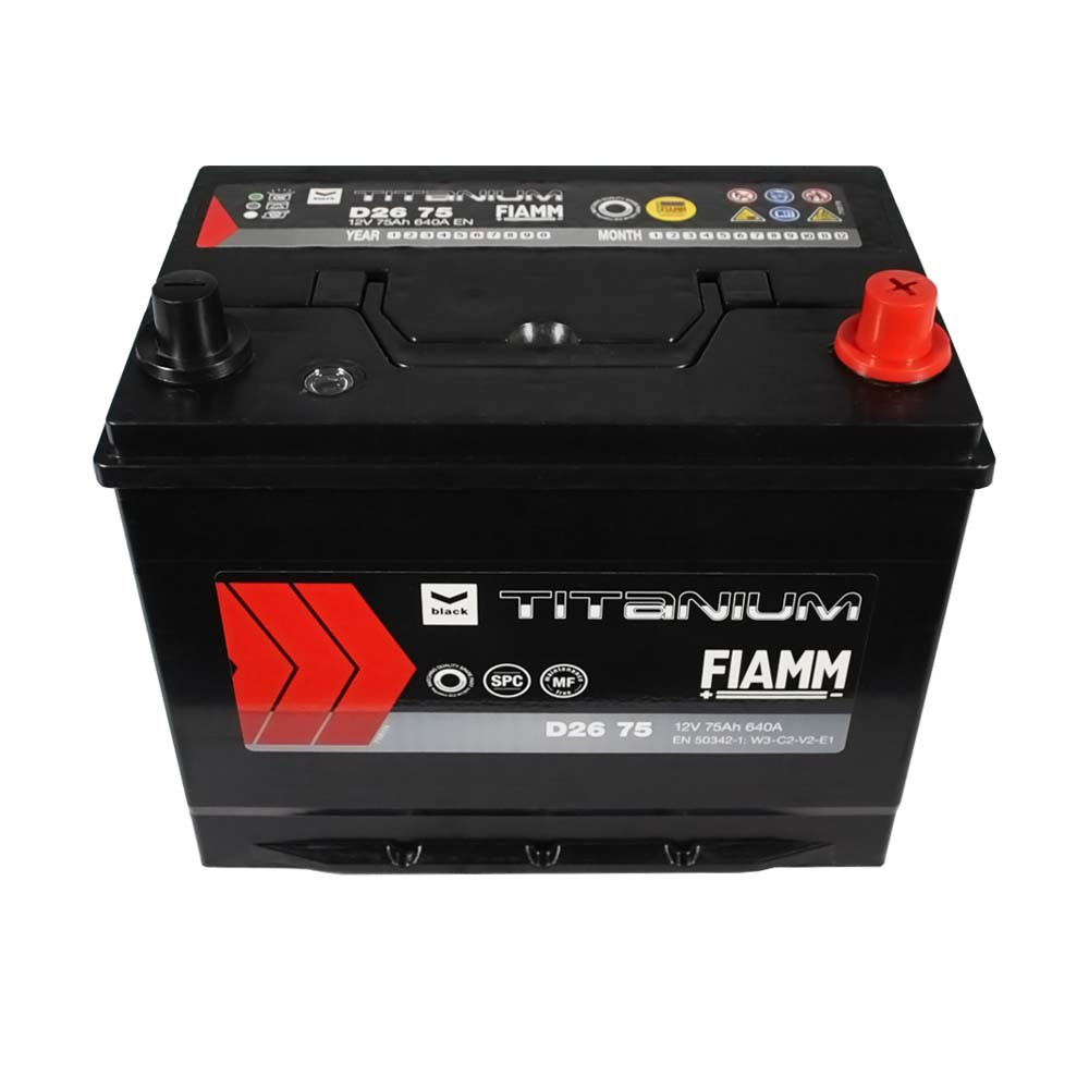 Автомобільний акумулятор FIAMM Titanium Black Asia 75Аh 640А R+ 7905188