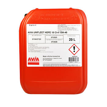 AVIA Unifleet HDFE18 15W40, 20л