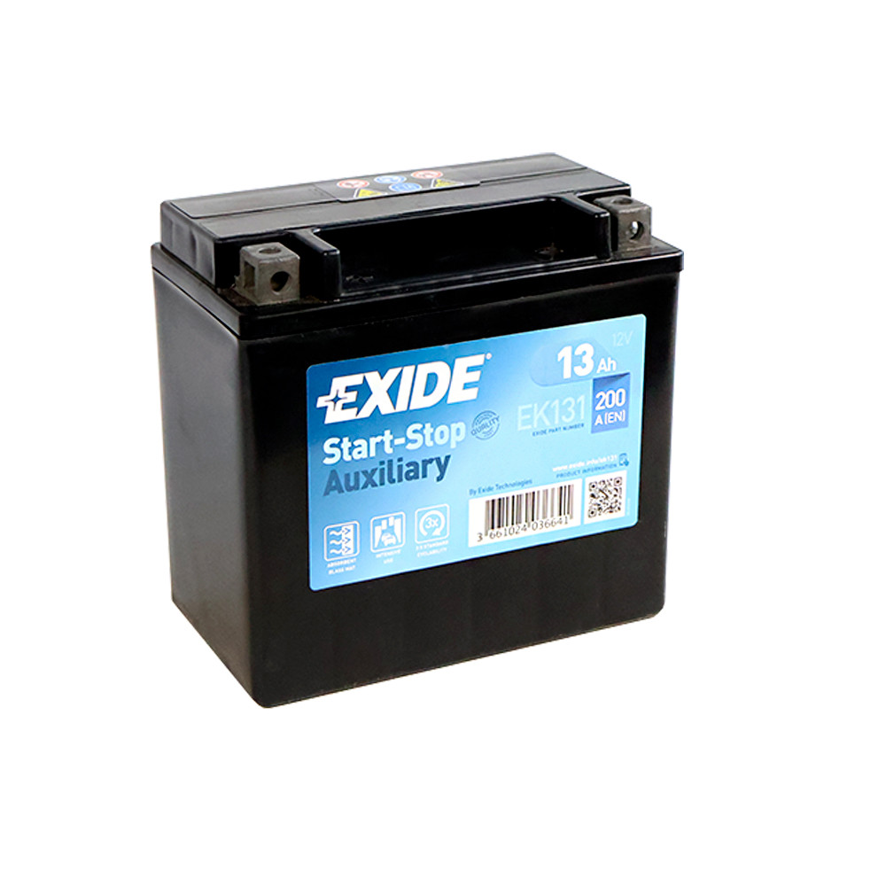 Автомобільний акумулятор EXIDE Start-Stop AGM AUXILIARY 13 Ah 200A L+ EK131, фото 1