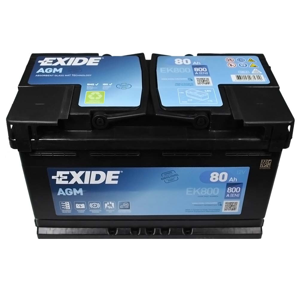 Автомобільний акумулятор EXIDE Start-Stop AGM 80Аh 800A R+ EK800