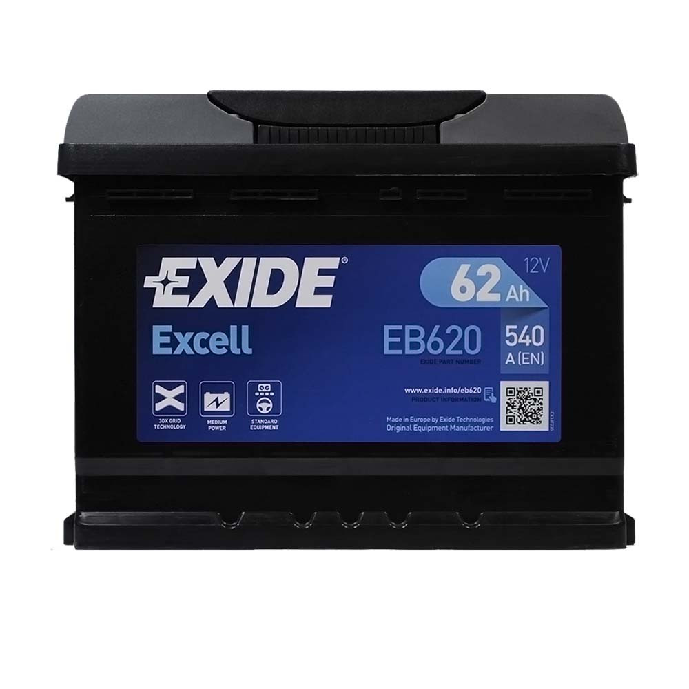 Автомобільний акумулятор EXIDE Excell (EB620) 62Аh 540Ah R+, фото 1