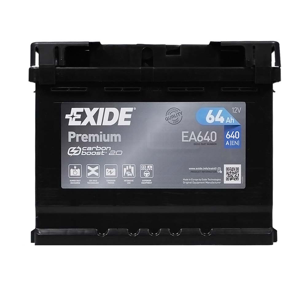 Автомобільний акумулятор EXIDE Premium 64Аh 640Ah R+ EA640