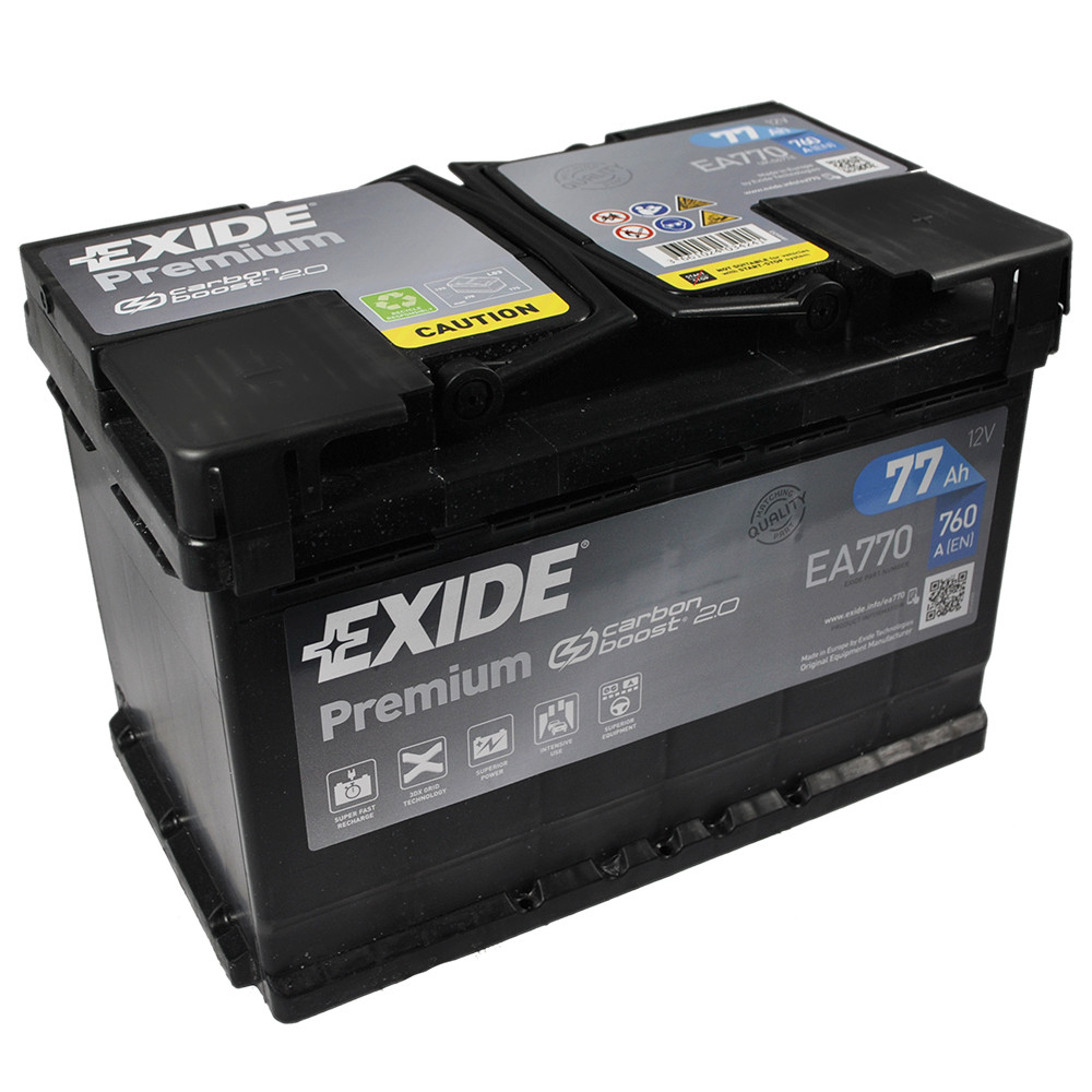 Автомобільний акумулятор EXIDE Premium 77Аh 760Ah R+ EA770