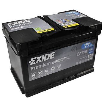 Автомобільний акумулятор EXIDE Premium 77Аh 760Ah R+ EA770
