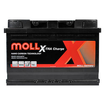 Автомобільний акумулятор MOLL X-Tra Charge 75Ah 720A R+ 84075