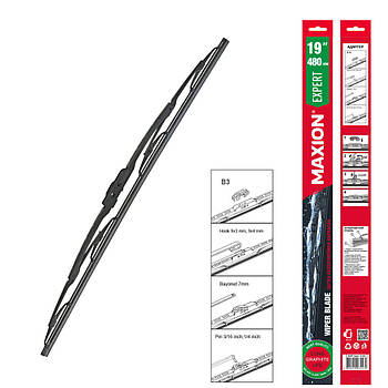 Щітка склоочисника каркасна MAXION Expert 19”/ 480мм з адаптером