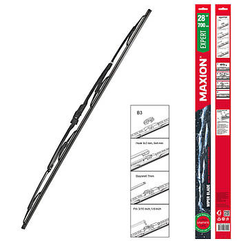 Щітка склоочисника каркасна MAXION Expert 28”/ 700мм з адаптером