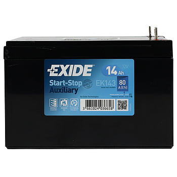 Автомобільний акумулятор EXIDE Start-Stop AGM AUXILIARY 14Аh 80A L+ EK143
