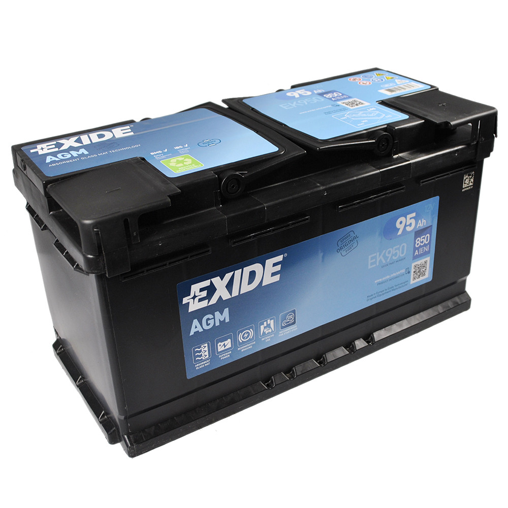 Автомобільний акумулятор EXIDE Start-Stop AGM 95Ah 850A EK950