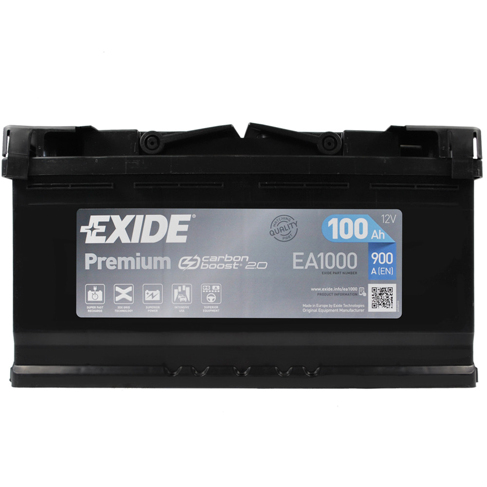 Автомобільний акумулятор EXIDE Premium 100Аh 900Ah R+ EA1000