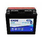 Мото акумулятор AGM ET 12B-BS EXIDE (12V, 10A), фото 2