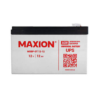 Акумулятор промисловий MAXION MXBP-OT 12-12 (12V, 12Ah, +/-)