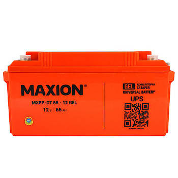 Акумулятор промисловий MAXION MXBP-OT 65-12 GEL (12V, 65Ah, -/+)