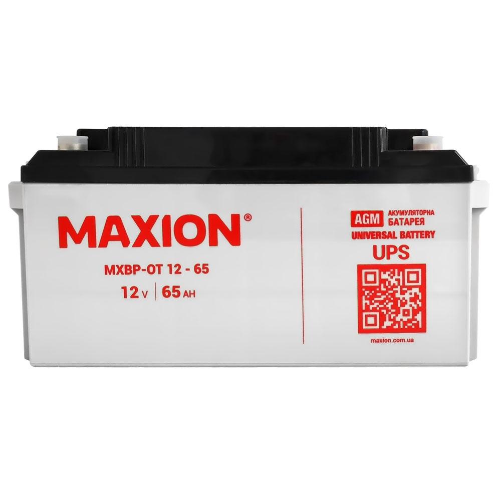 Акумулятор промисловий MAXION MXBP-OT 65-12 (12V, 65Ah, -/+), фото 1