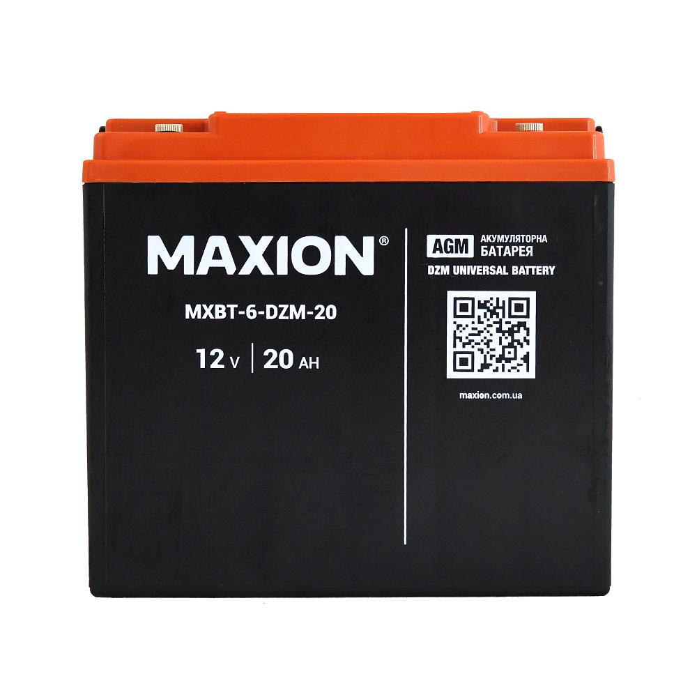 Акумулятор тяговий MAXION MXBT-6-DZM-20 (12V, 20Ah, -/+)