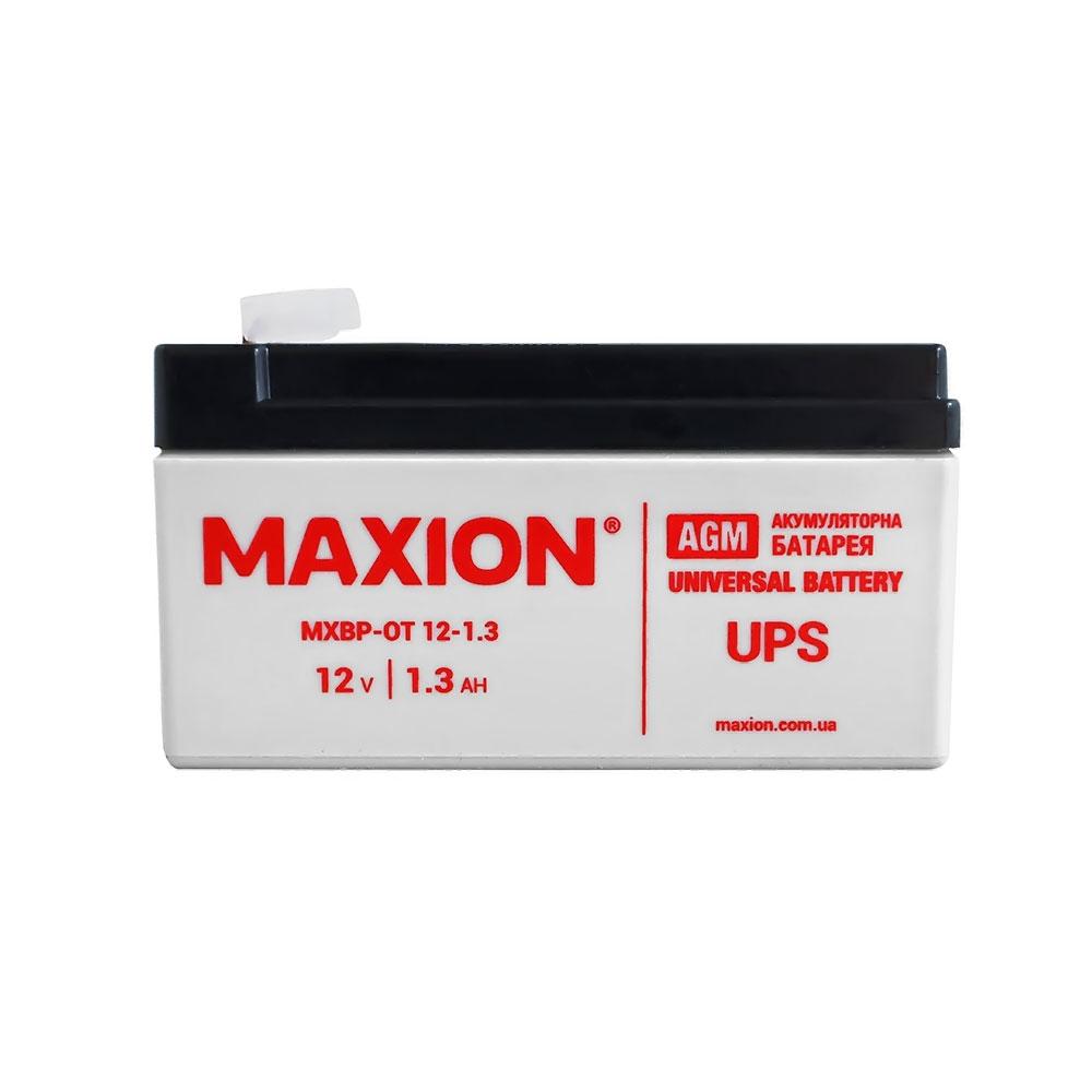 Акумулятор промисловий MAXION MXBP-OT 1.3-12 (12V, 1,3Ah, -/+)