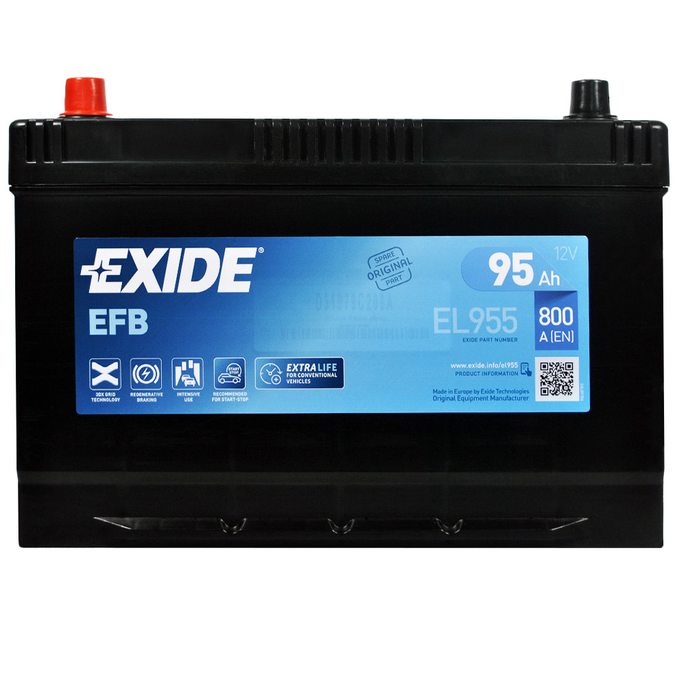Автомобільний акумулятор EXIDE Start-Stop EFB Asia (EL955) 95Аh 800A L+ (D31)