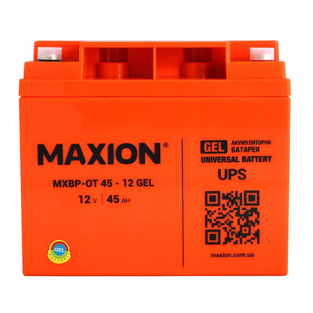 Акумулятор промисловий MAXION MXBP-OT 45-12 GEL (12V, 45Ah, -/+)