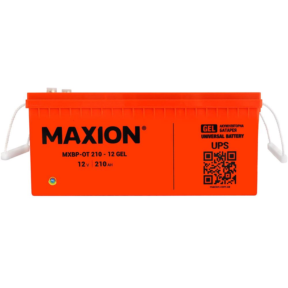 Акумулятор промисловий MAXION MXBP-OT 210-12 GEL (12V, 210Ah, -/+), фото 1