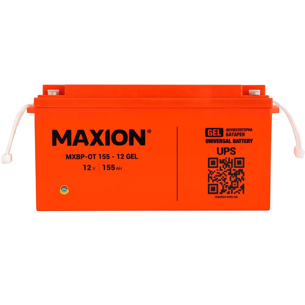 Акумулятор промисловий MAXION MXBP-OT 155-12 GEL (12V, 155Ah, +/-), фото 1