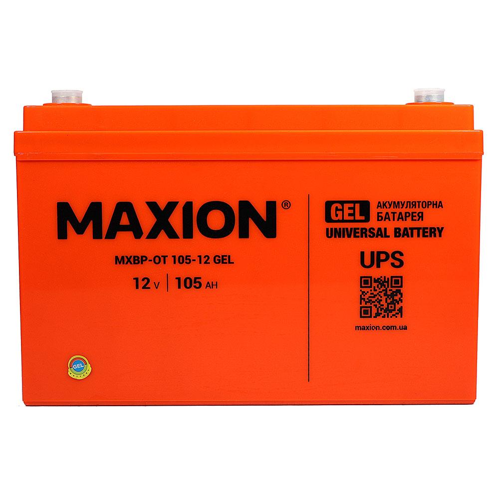 Акумулятор промисловий MAXION MXBP-OT 105-12 GEL (12V, 105Ah, +/-), фото 1