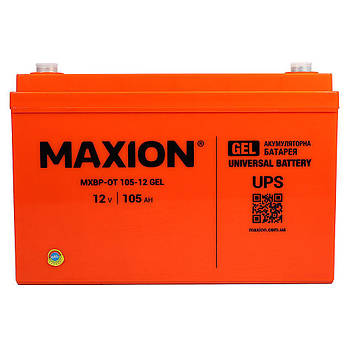 Акумулятор промисловий MAXION MXBP-OT 105-12 GEL (12V, 105Ah, +/-)