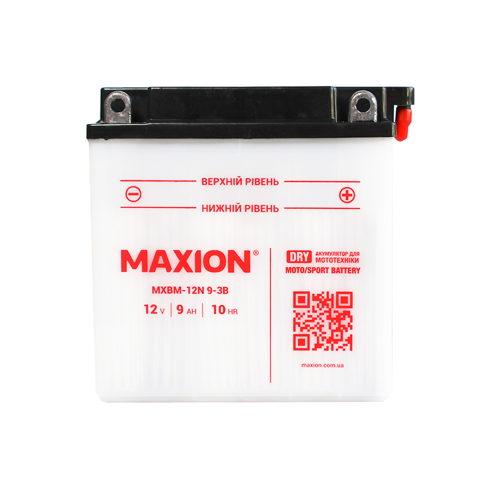 Мото акумулятор MAXION MXBM-12N9-3B 12V 9Ah 100A R+ MXBM-12N9-3B, фото 1