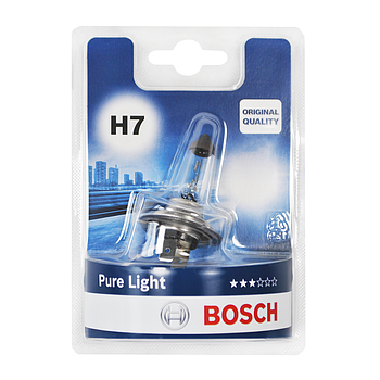 Лампа галогенна Bosch Pure Light H7 12V 55W PX26d (блістер 1 шт.) 1987301012