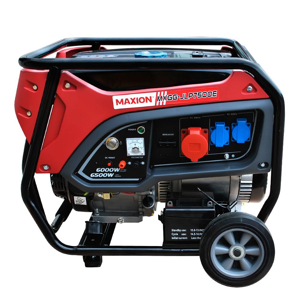 Генератор двопаливний газ та бензин MAXION MXGG-JLP7500E 6,5 кВт ручний + електро старт, фото 1