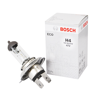 Лампа галогенна Bosch Eco H4 12V 60/55W P43t 472 картон 1шт.1987302803