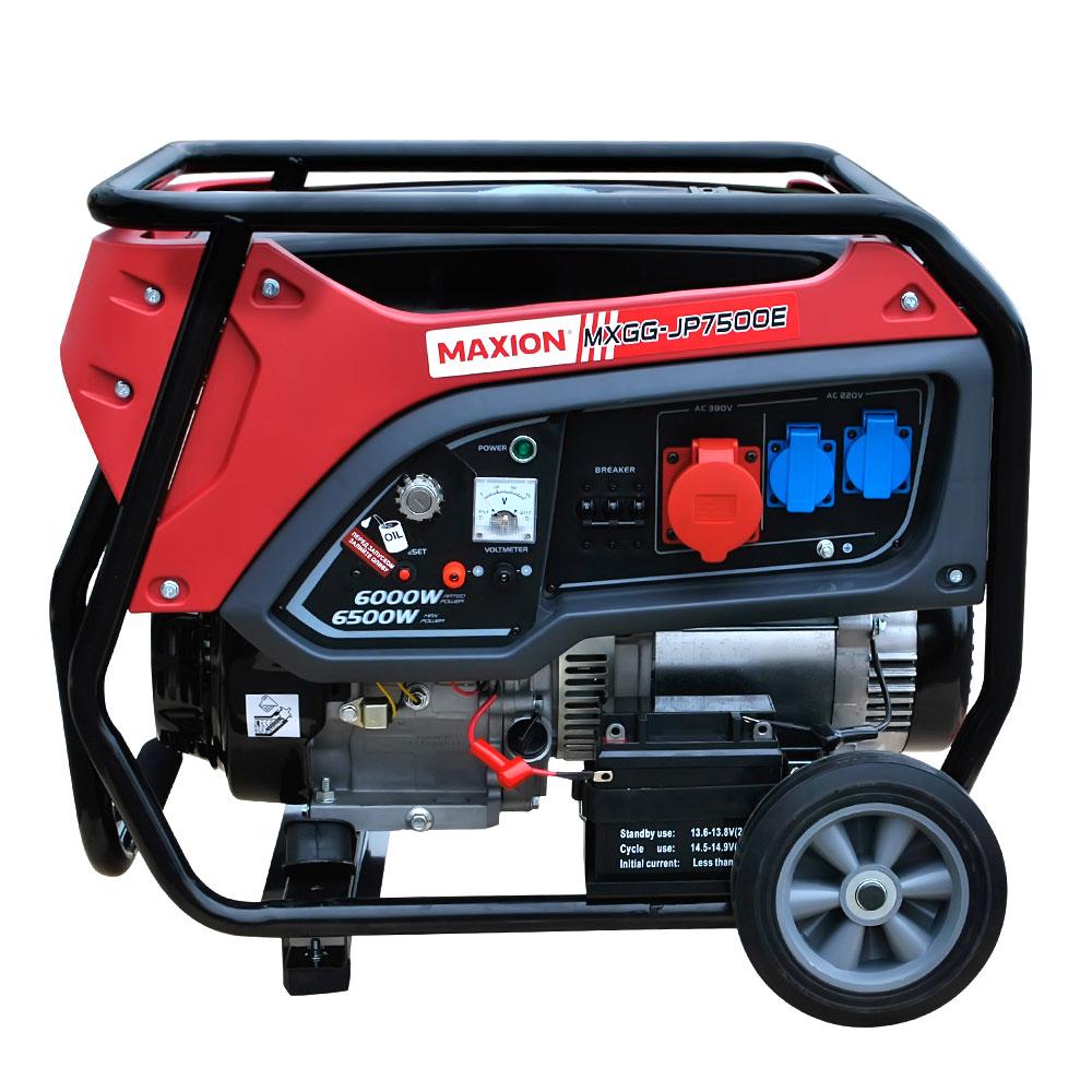 Генератор бензиновий MAXION  MXGG-JP7500E  6,5 кВт ручний + електро старт, фото 1